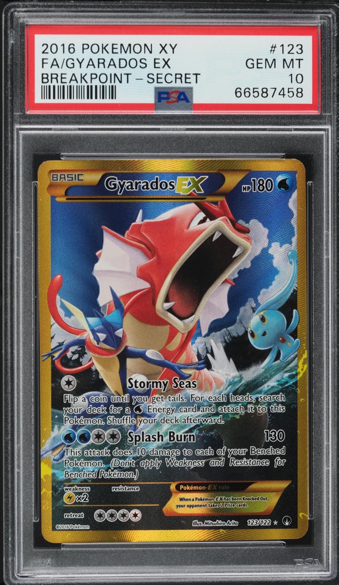 2016 Pokemon XY BREAKpoint Secret Rare Full Art Gyarados EX #123